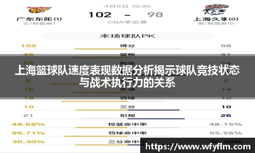 上海篮球队速度表现数据分析揭示球队竞技状态与战术执行力的关系