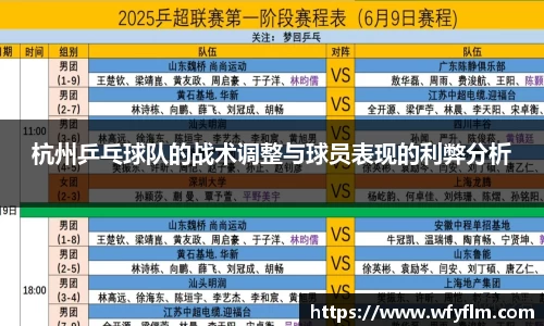 杭州乒乓球队的战术调整与球员表现的利弊分析